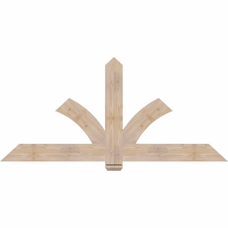 Ekena Millwork Redmond Smooth Timber Gable Bracket, Douglas Fir, 72"W x 33"H x 1 1/2"D x 5 1/2"F, 11/12 Pitch GBW072X33X0206RED00SDF